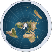 Fig. 1. A modern flat earth map ("A very common map created by our Society for use in online materials.") [https://theflatearthsociety.org/home/index.php/featured/maps]