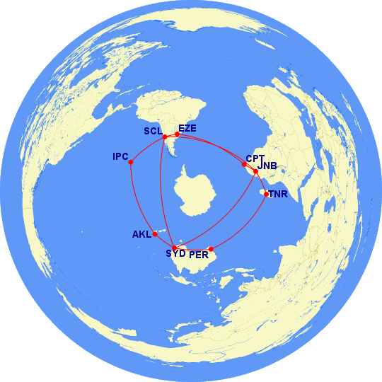 Real World Itineraries Compared (AZEQ 90s 45w)